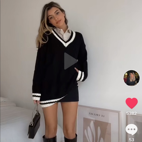 Superdown Shawnie Varsity Sweater Dress 